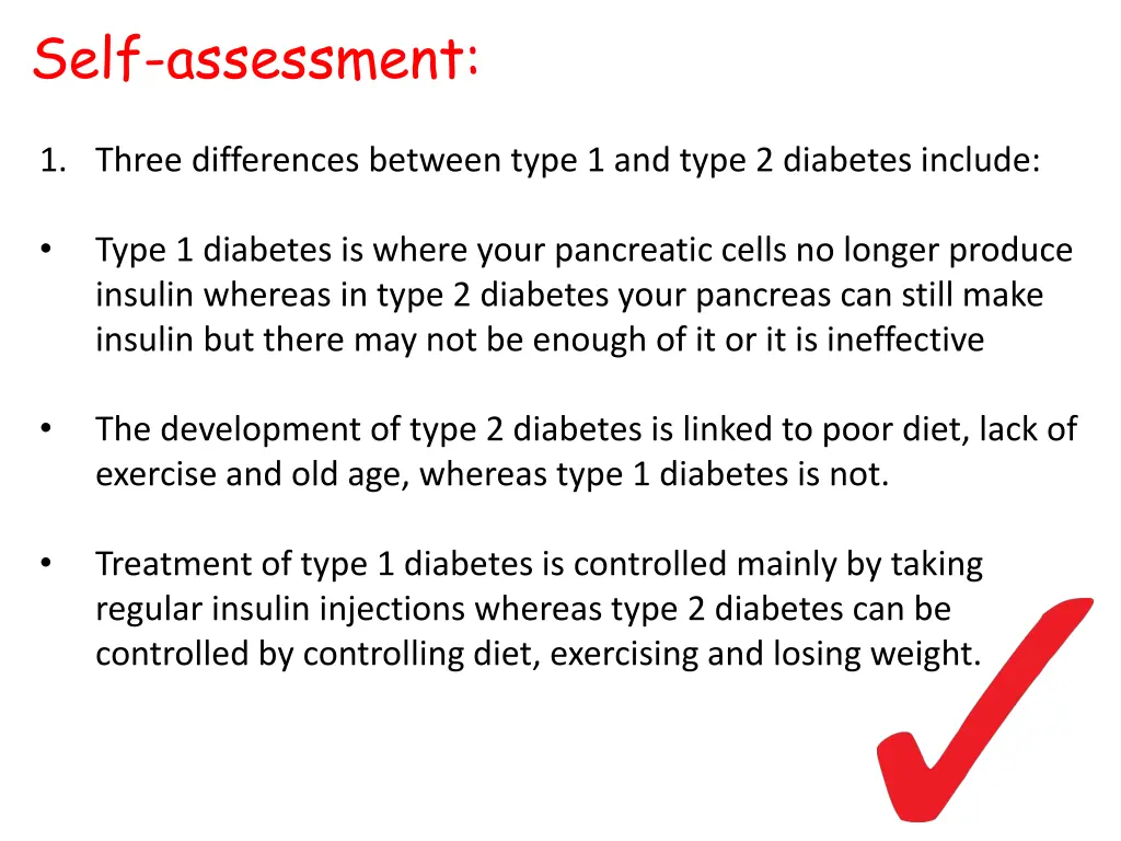 self assessment 1