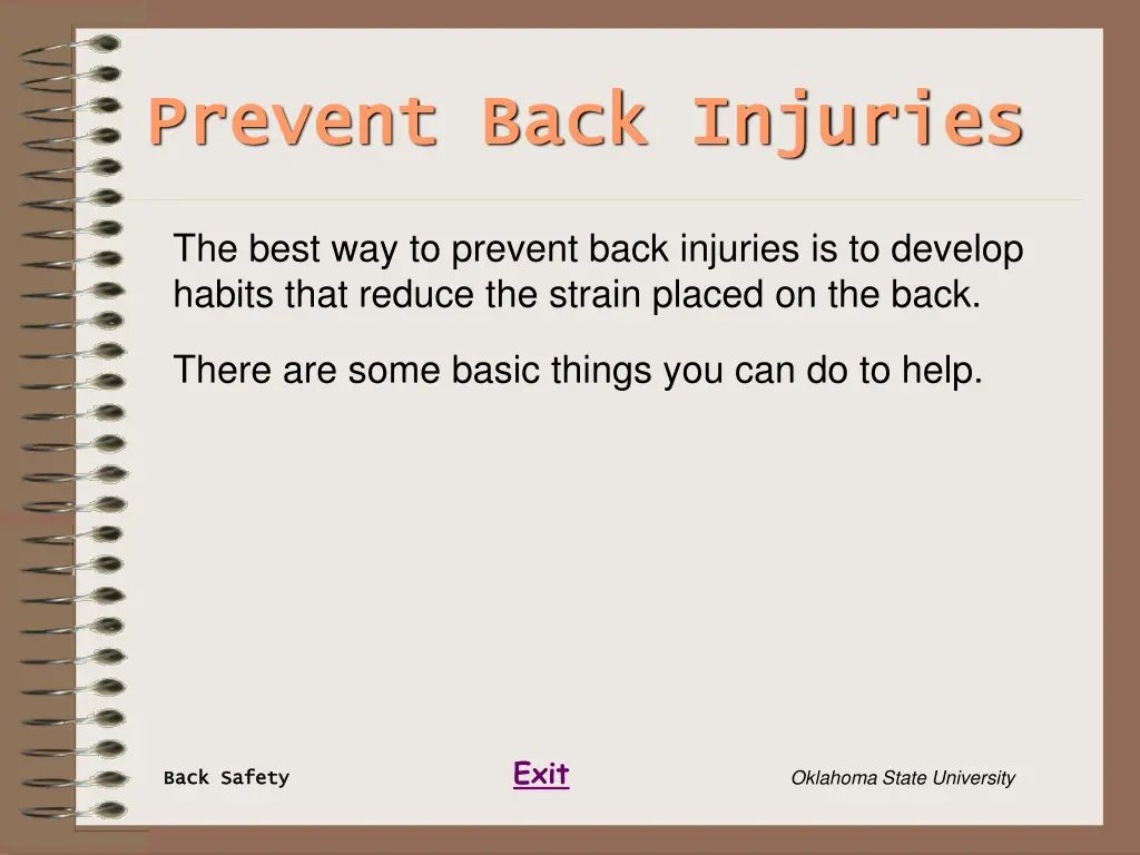 prevent back injuries prevent back injuries