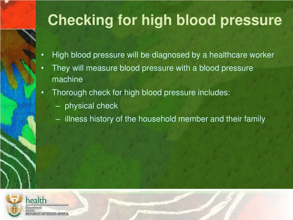 checking for high blood pressure