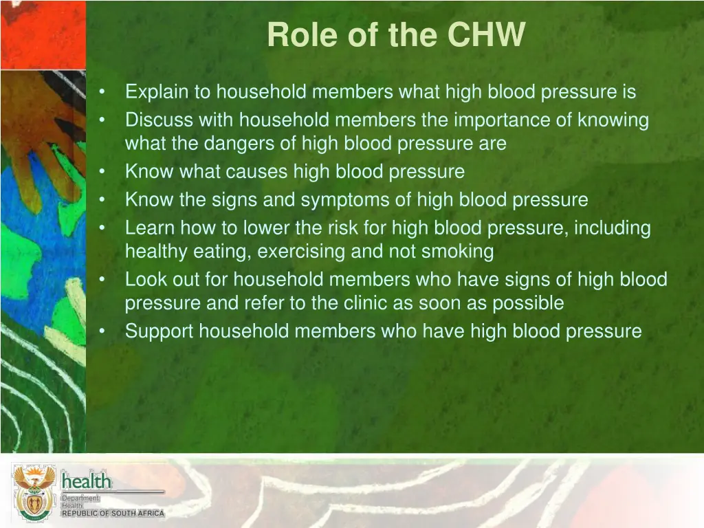 role of the chw