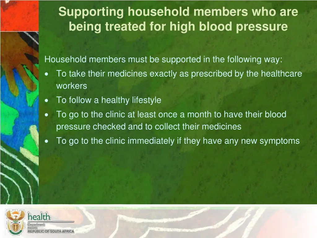 supporting household members who are being