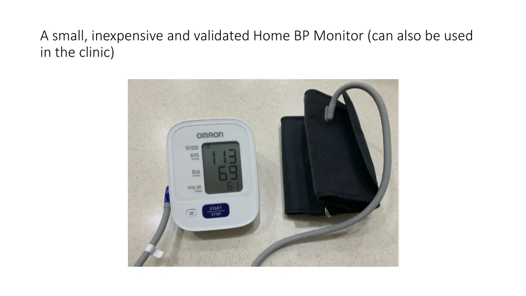 a small inexpensive and validated home bp monitor