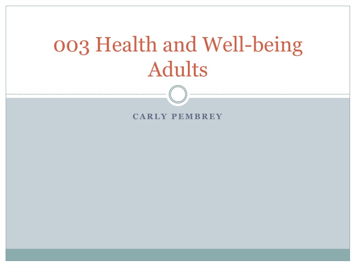 003 health and well being adults