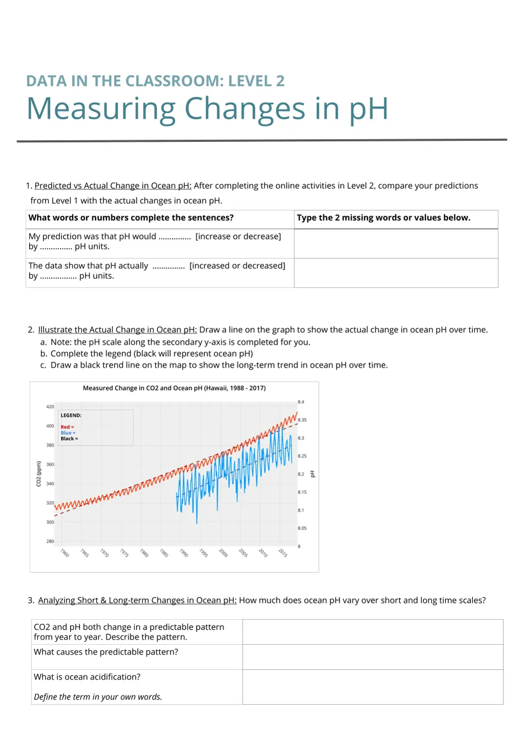 data in the classroom level 2 measuring changes