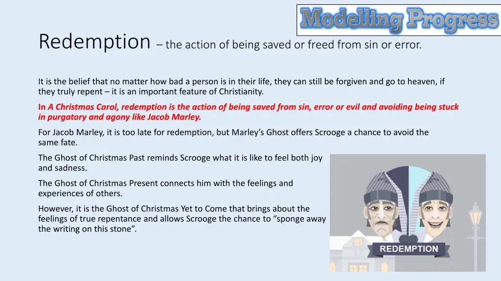 redemption the action of being saved or freed