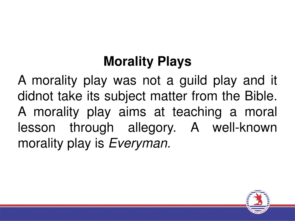 morality plays