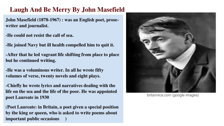 laugh and be merry by john masefield