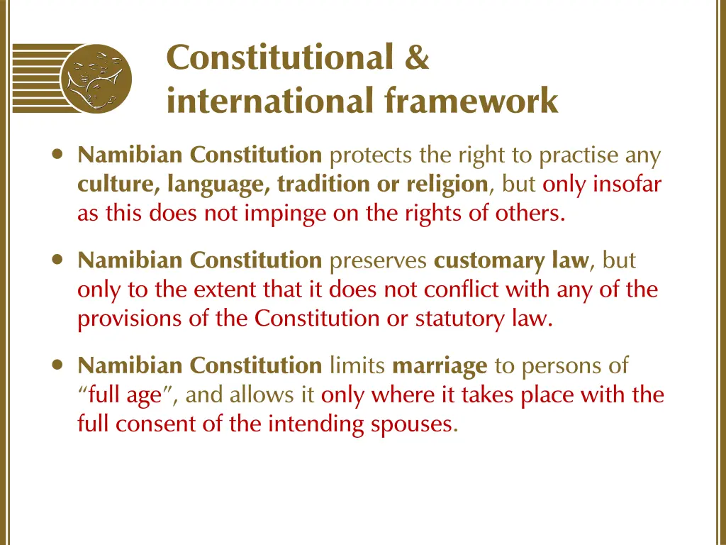 constitutional international framework