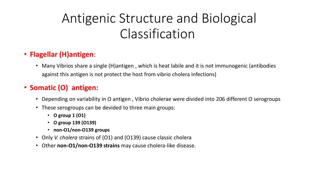 antigenic structure and biological classification