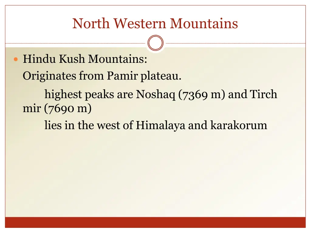 north western mountains