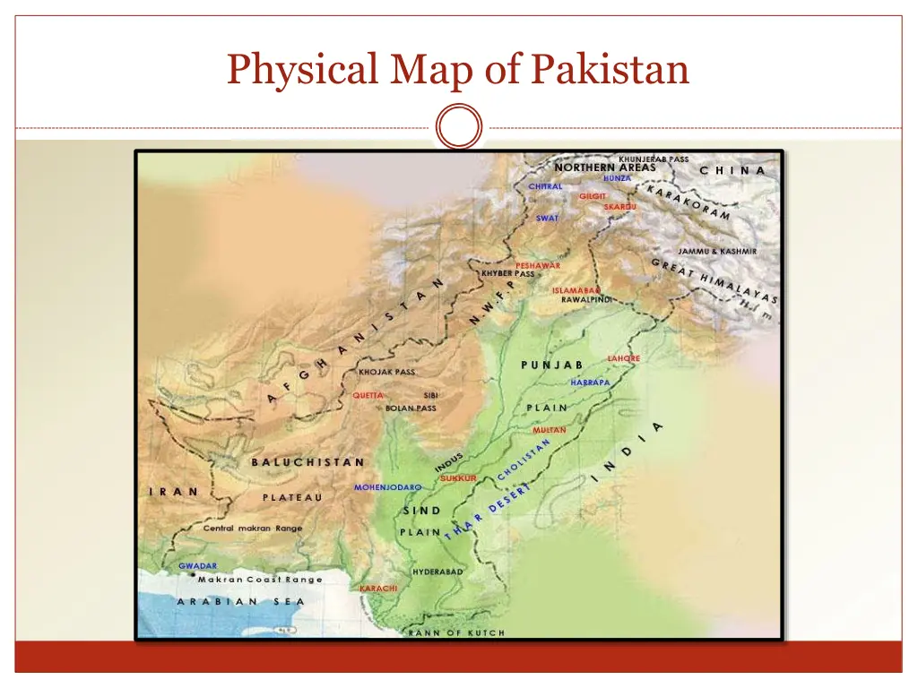 physical map of pakistan