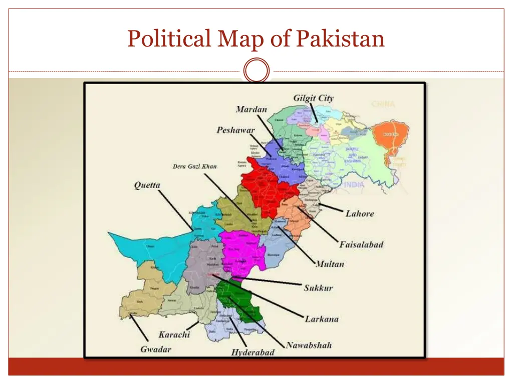 political map of pakistan