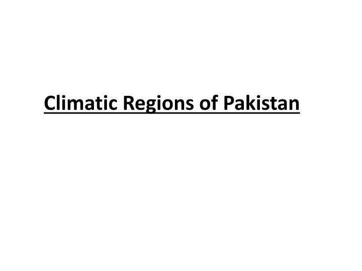 climatic regions of pakistan