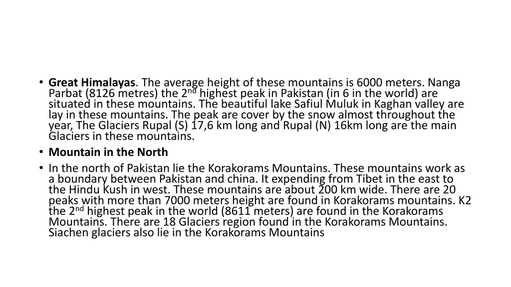 great himalayas the average height of these