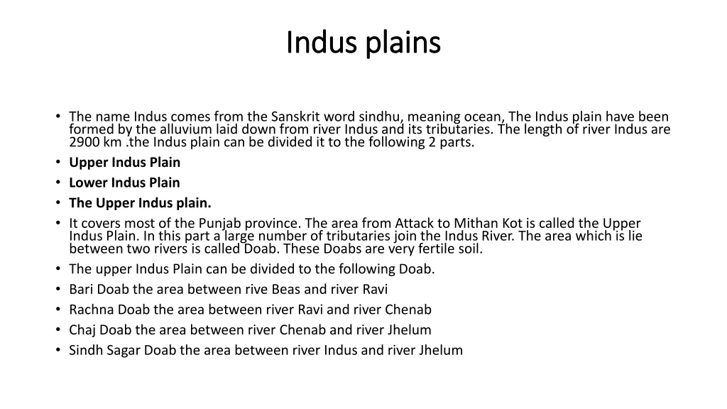 indus plains indus plains