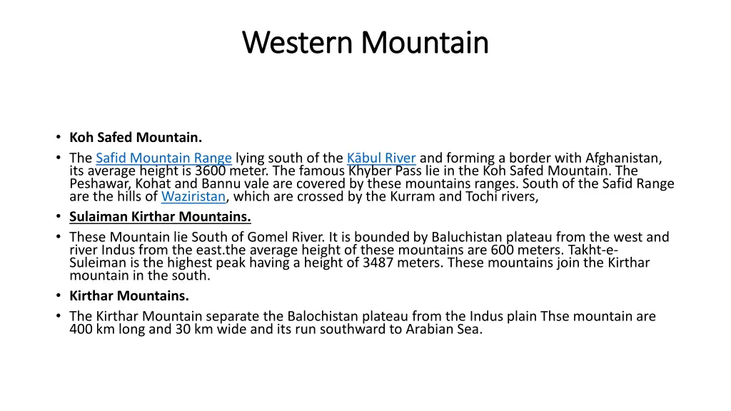 western mountain western mountain