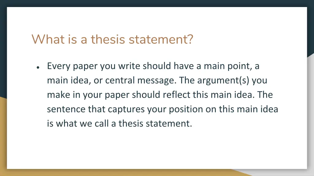 what is a thesis statement