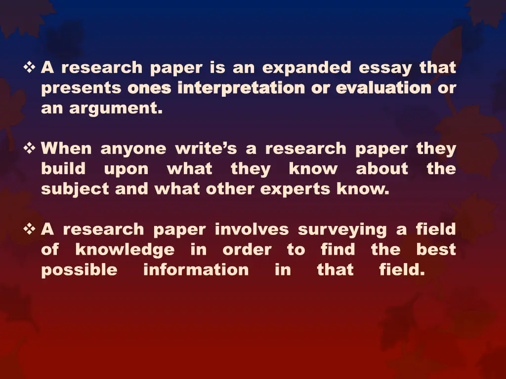 a research paper is an expanded essay that