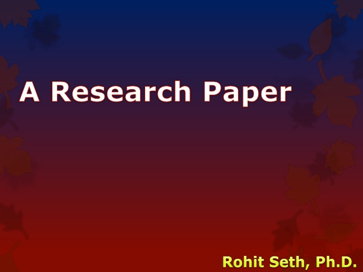 a research paper