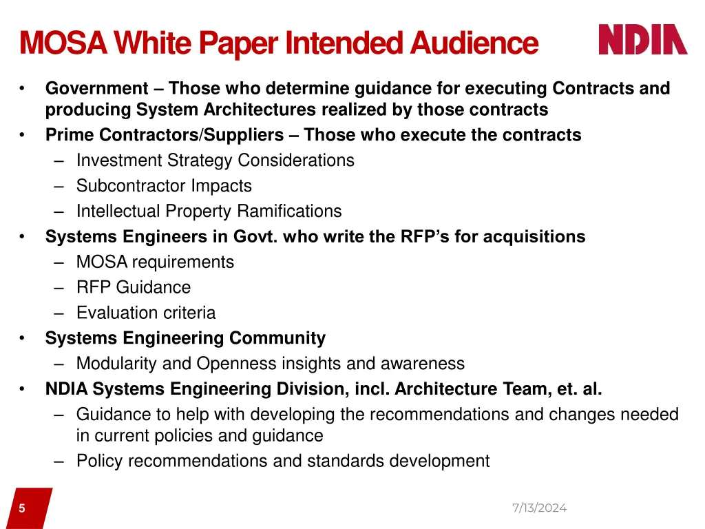 mosa white paper intended audience