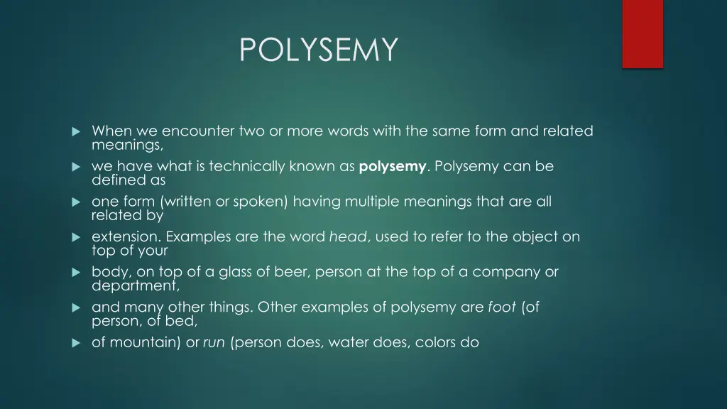 polysemy