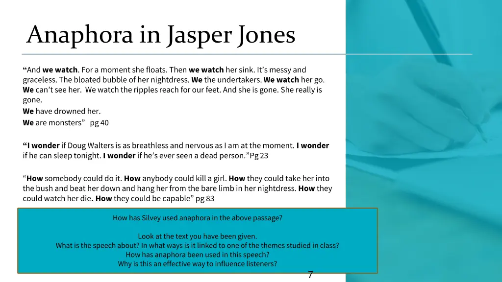 anaphora in jasper jones