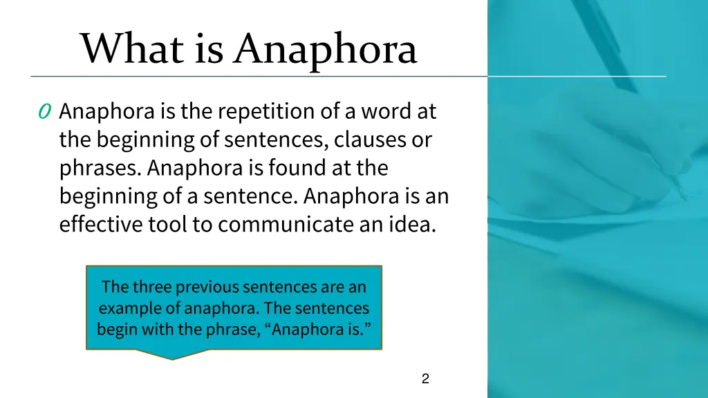 what is anaphora