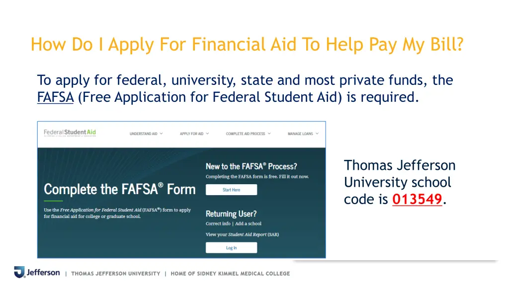 how do i apply for financial aid to help