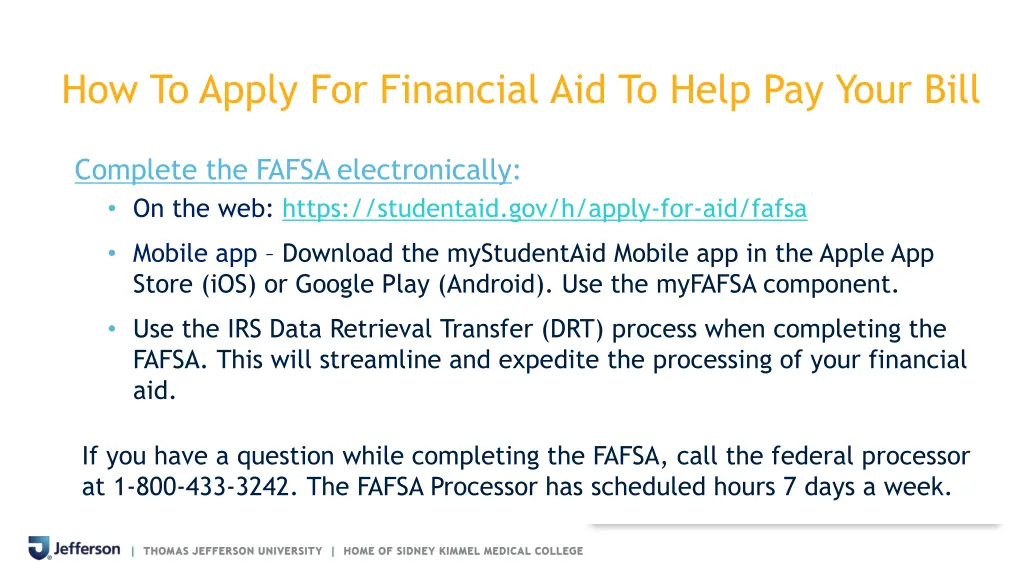 how to apply for financial aid to help pay your