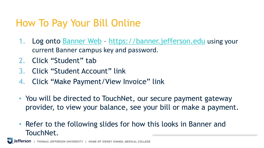 how to pay your bill online