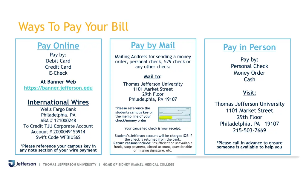 ways to pay your bill