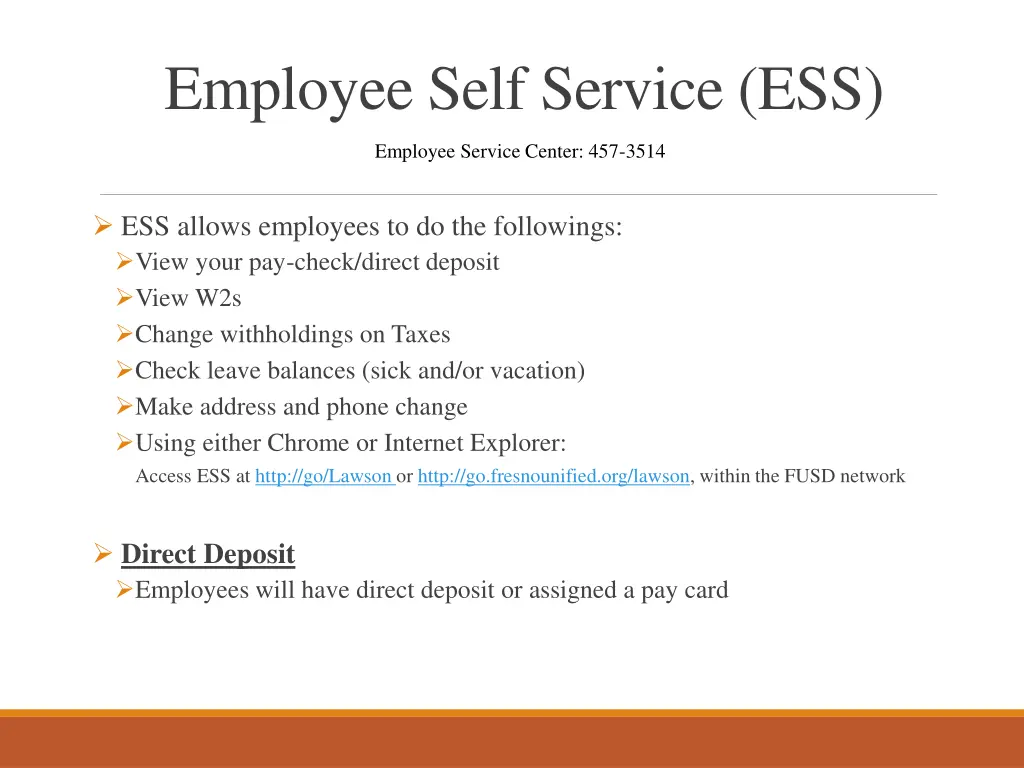 employee self service ess