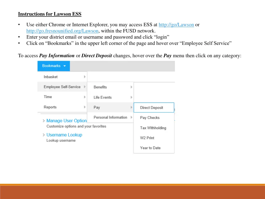 instructions for lawson ess