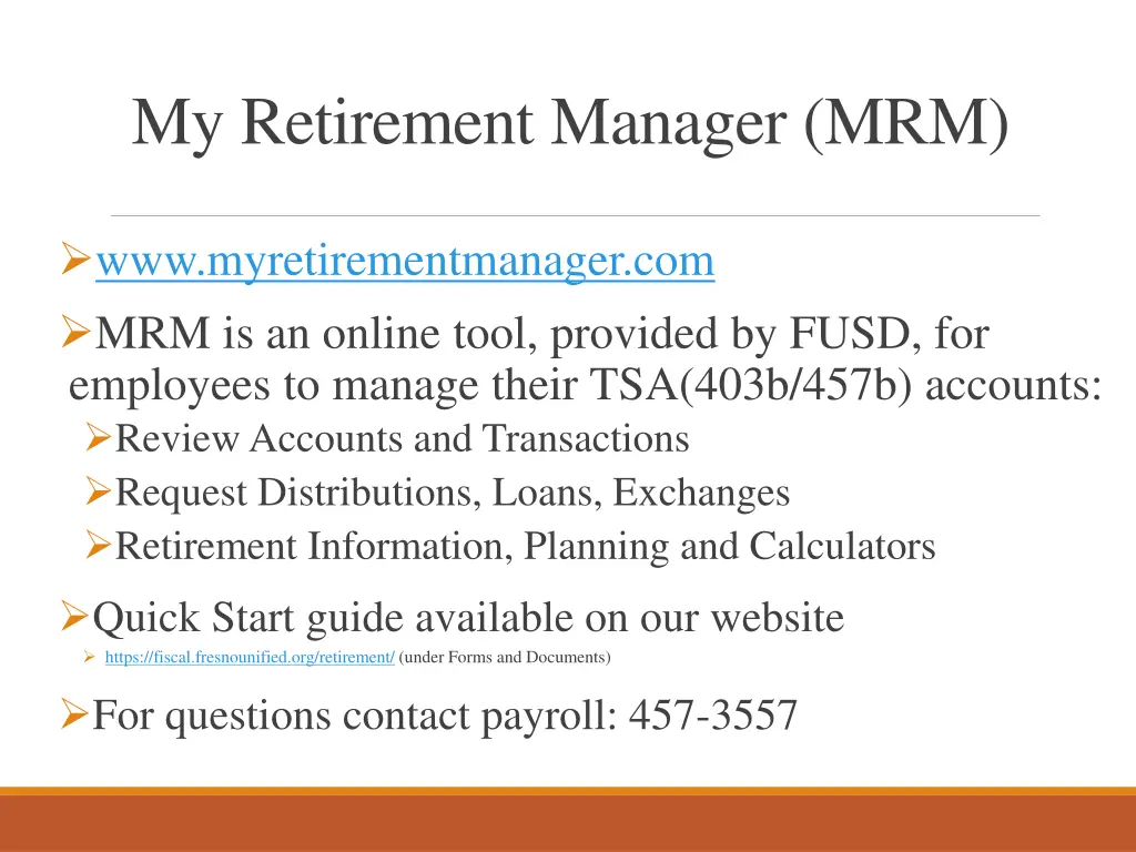 my retirement manager mrm