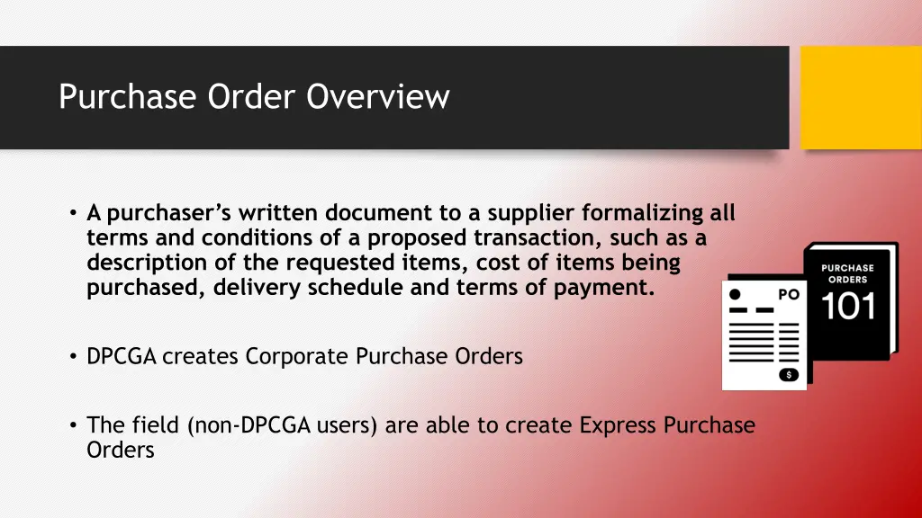 purchase order overview