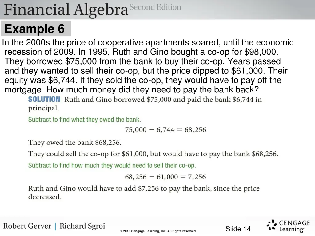 example 6 in the 2000s the price of cooperative 1