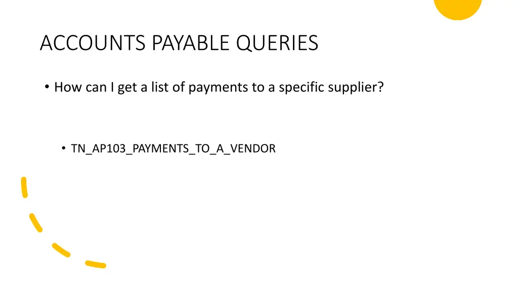 accounts payable queries