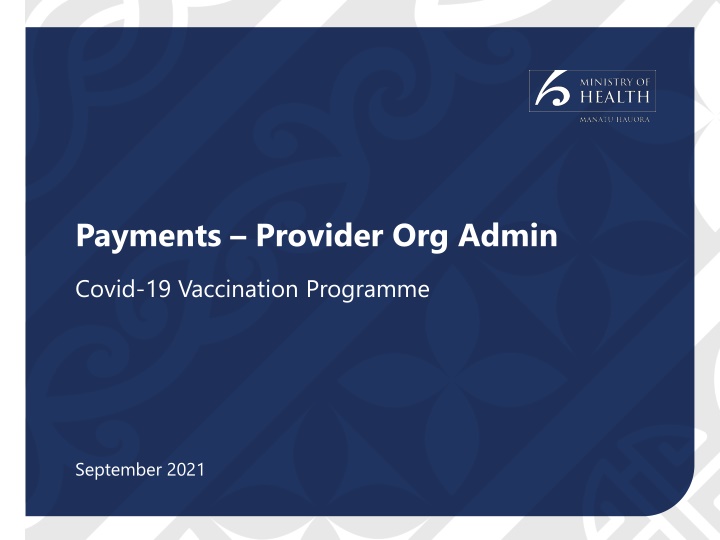 payments provider org admin