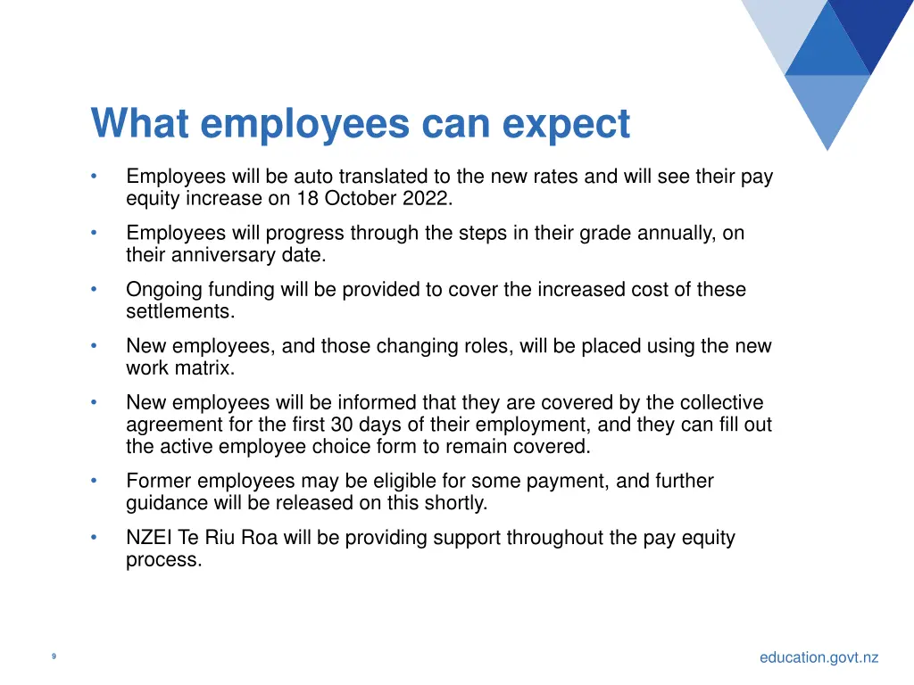 what employees can expect