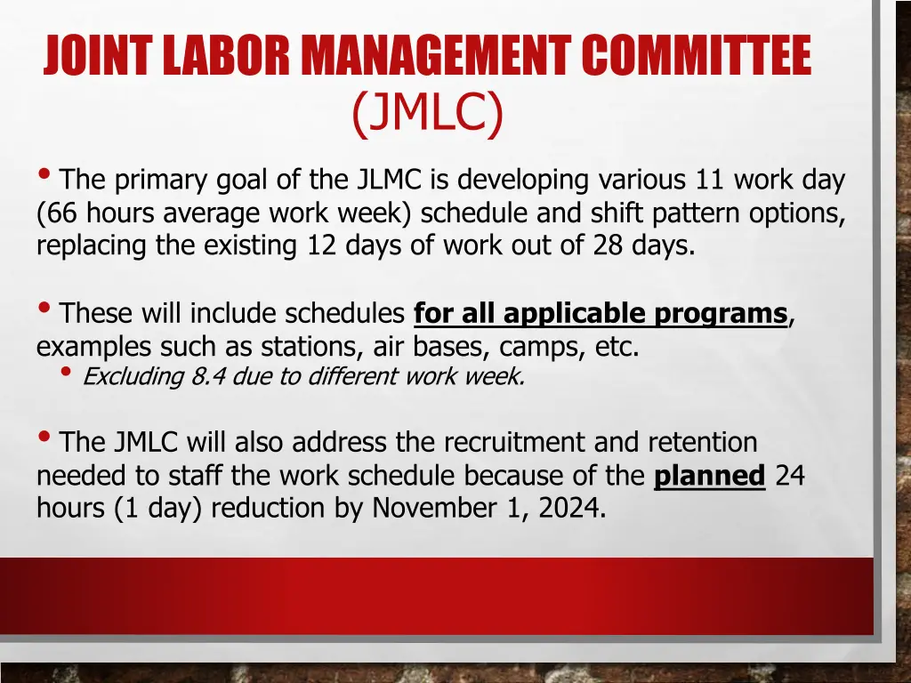 joint labor management committee jmlc the primary