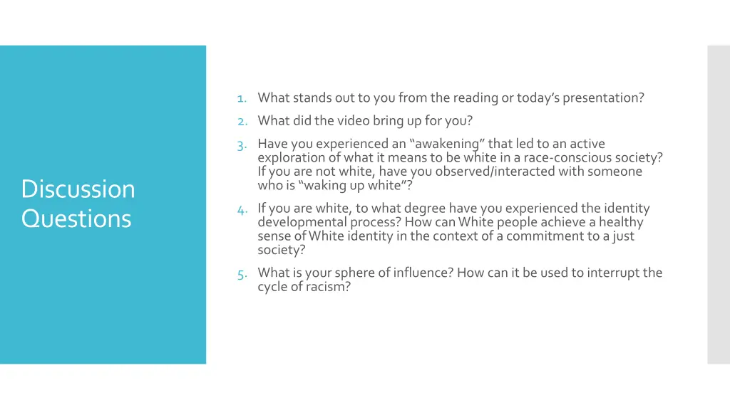 1 what stands out to you from the reading