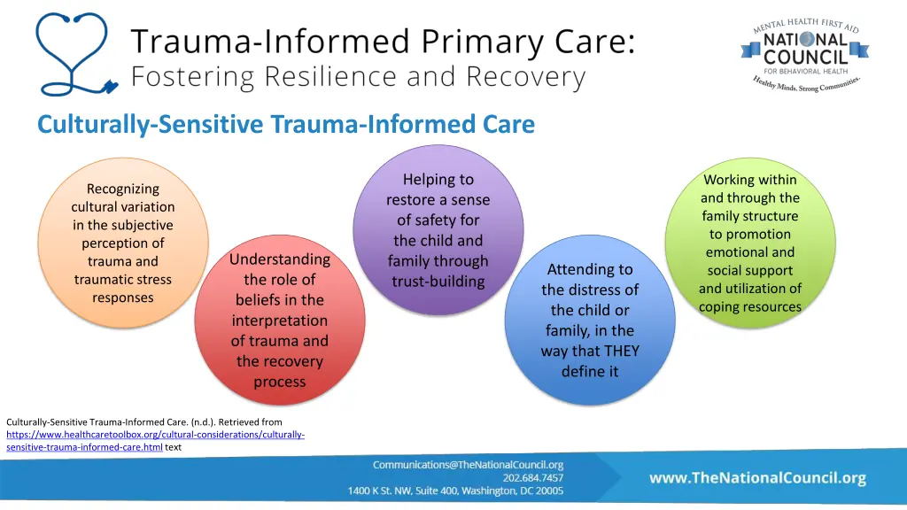 culturally sensitive trauma informed care