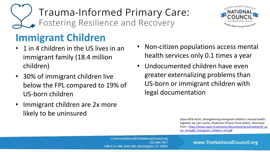 immigrant children 1 in 4 children