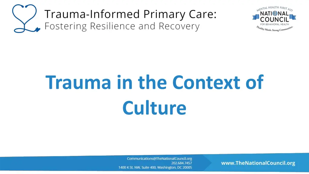 trauma in the context of culture