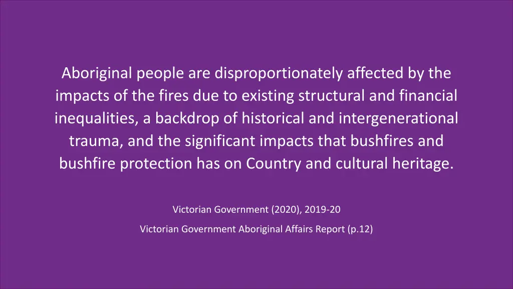 aboriginal people are disproportionately affected