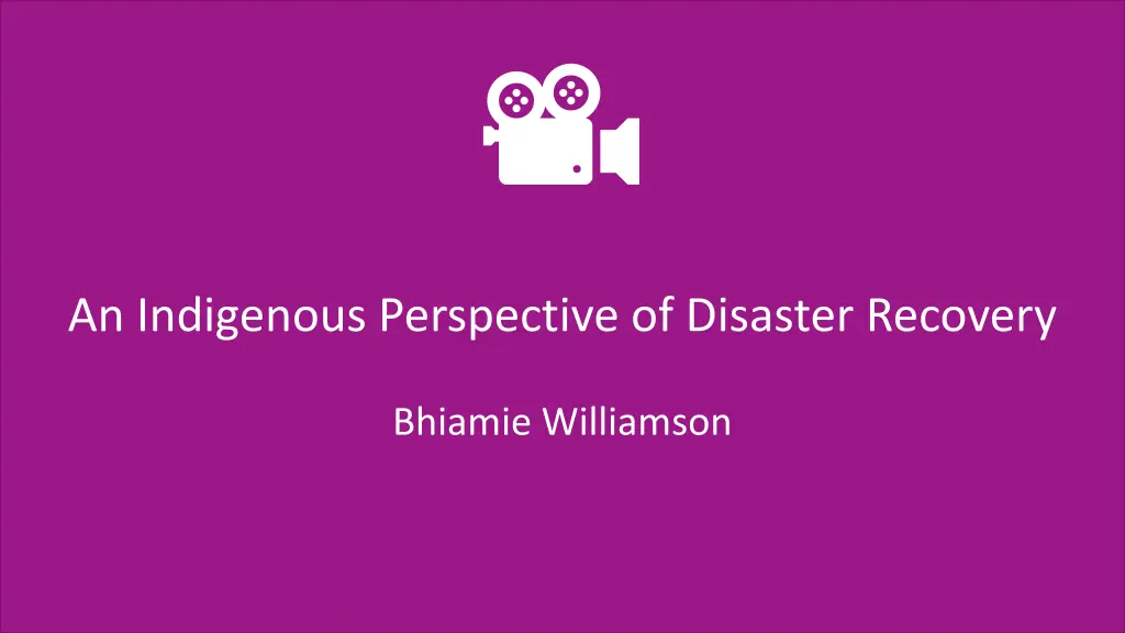 an indigenous perspective of disaster recovery