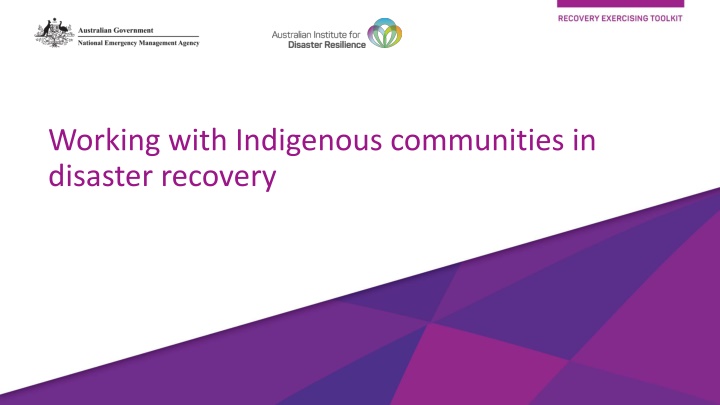 working with indigenous communities in disaster