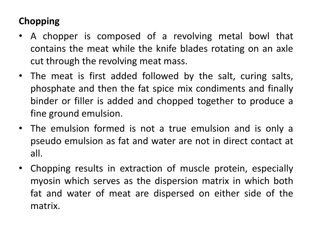 chopping a chopper is composed of a revolving