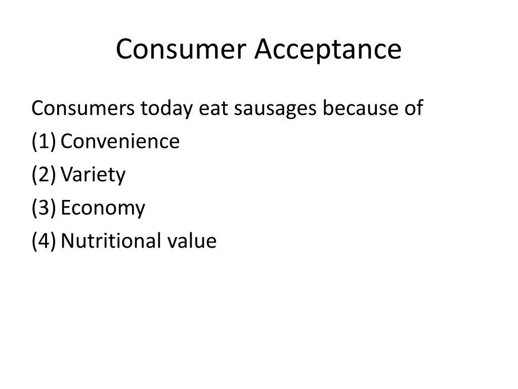 consumer acceptance