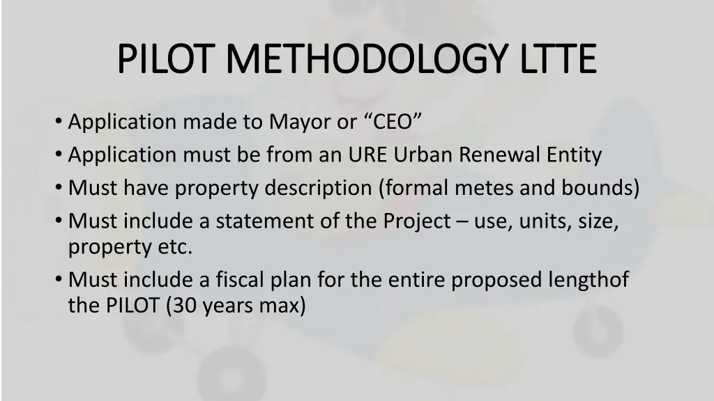 pilot methodology ltte pilot methodology ltte